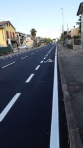 Corsia ciclabile - via Fiume a San Bonifacio