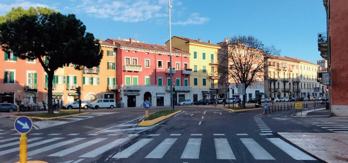 RL169 Nuova ciclabile di Porta Palio - L'incrocio di via Scalzi