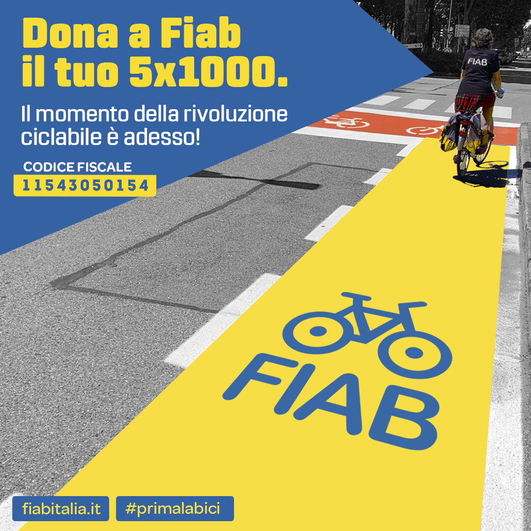 FIAB #5x1000 Sostienici - Dona a FIAB (campagna 2021) Instagram quadrata