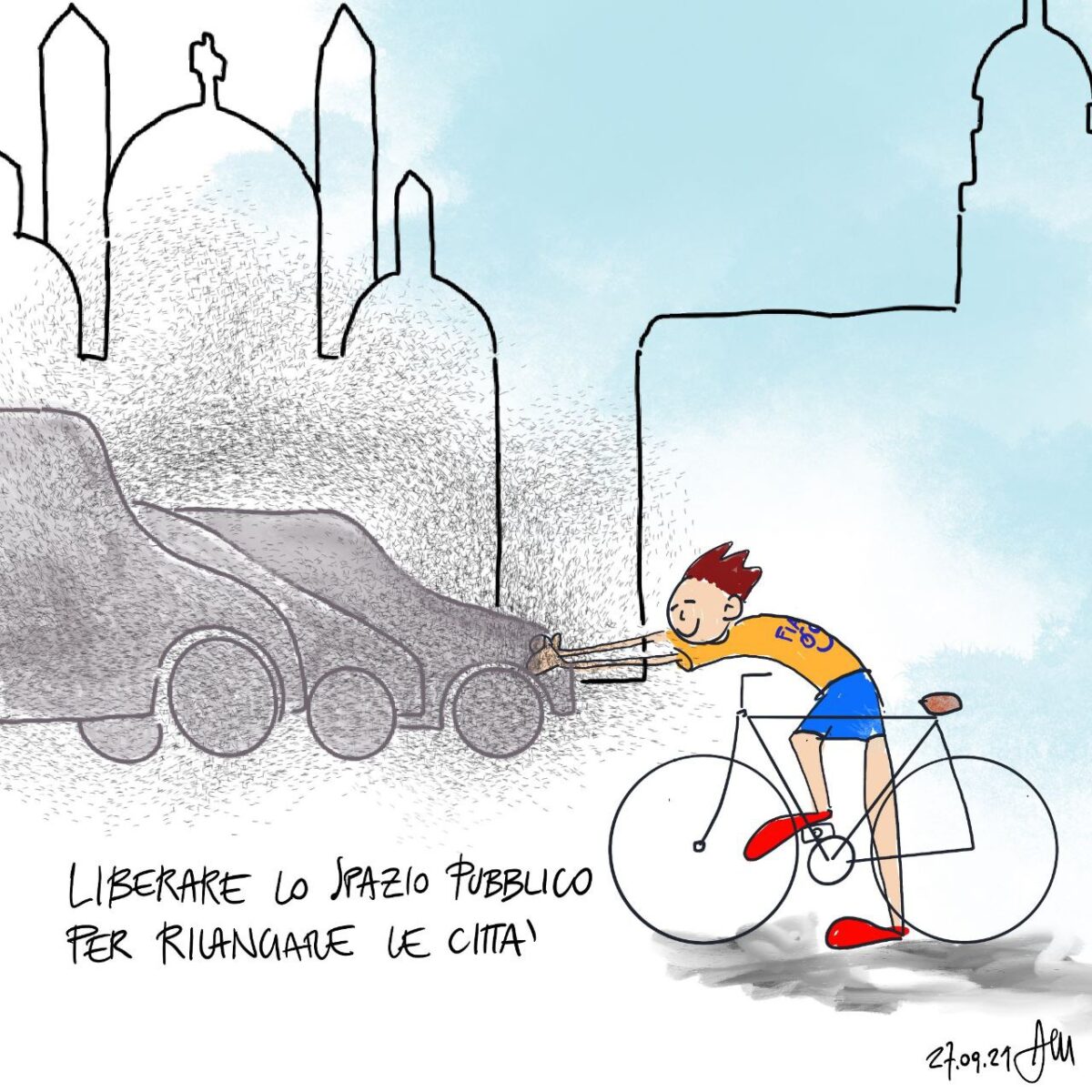 2021.09.27 Liberare lo spazio pubblico per rilanciare le città (Alberto Marescotti - FIAB Mesagne - Cicloamici)