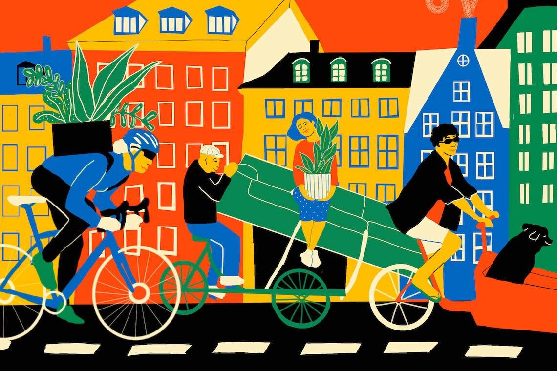 Pilat (Pil Anna Tesdorpf) Bici in città - Illustrazione 01 (da urbancycling.it)