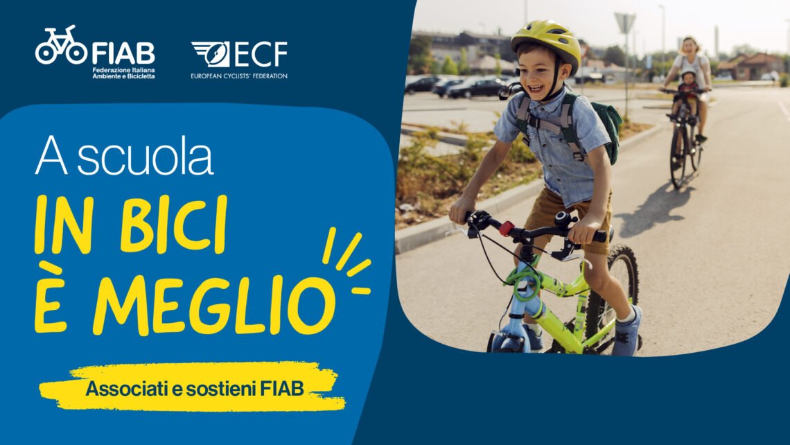 FIAB Tesseramento 2025 (campagna In bici è meglio) - FB-Post 01 (a scuola)